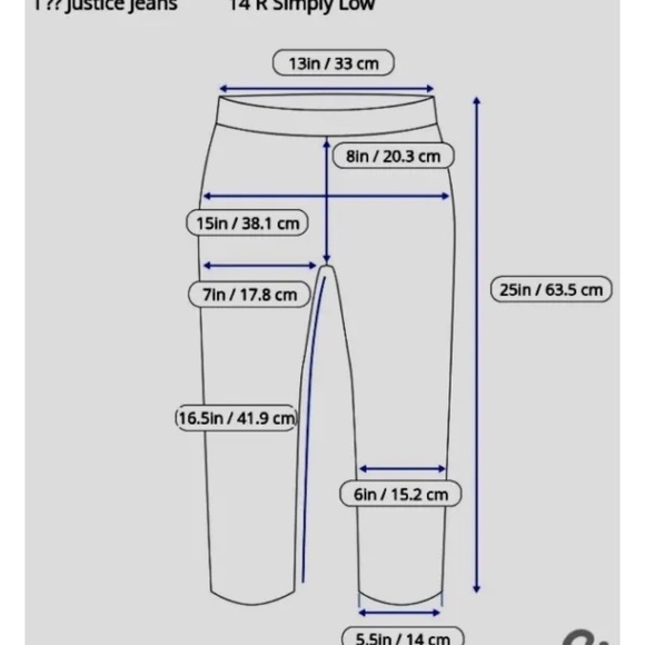 I Love Justice Jeans Simply Low Capri Juniors 14R Blue Distressed Pockets - Picture 14 of 14